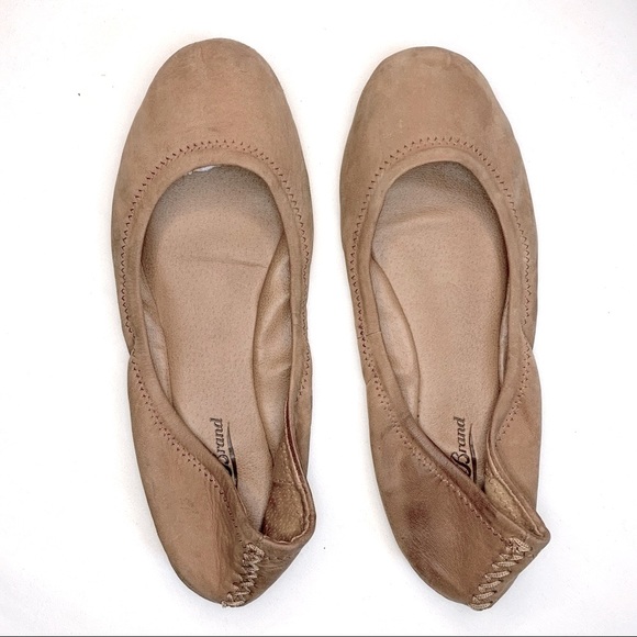 Vintage Lucky Brand Emmie Tan Leather Ballet Flats - Picture 1 of 3
